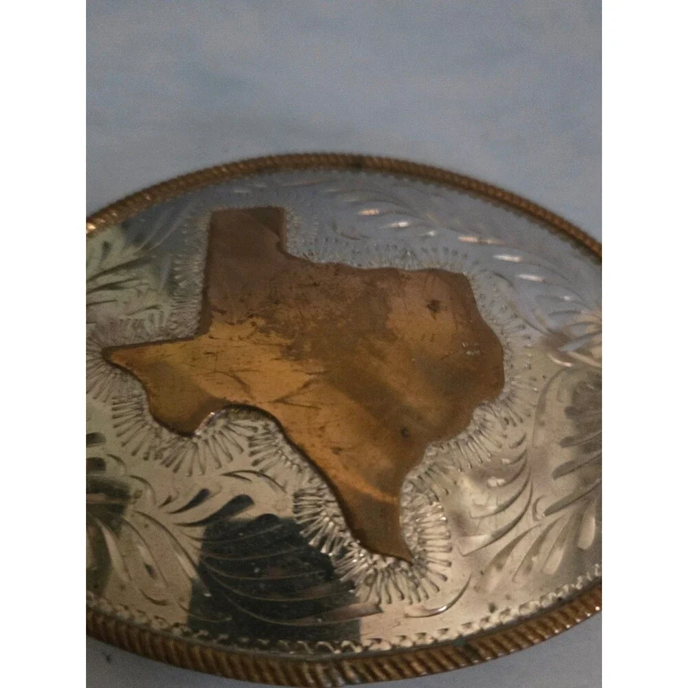 Vtg. Wil-Aren Western Texas Large Belt Buckle (O-17)